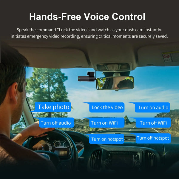 KAWA D5 2K Dash Cam For Car DVR With WiFi Voice Control WDR - stepyours.com