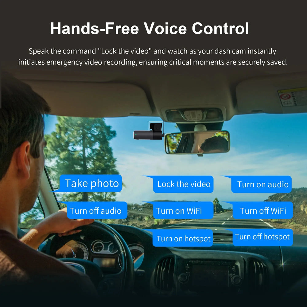 Kawa D5 2K Dash Cam For Car With WiFi App And Voice Control WDR DVR - stepyours.com
