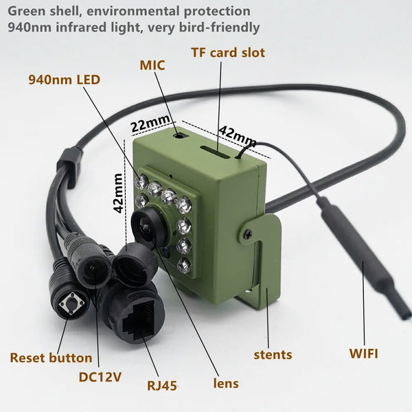 Green WiFi Bird Box Camera - 5MP HD Nest Monitoring With Live Streaming - stepyours.com