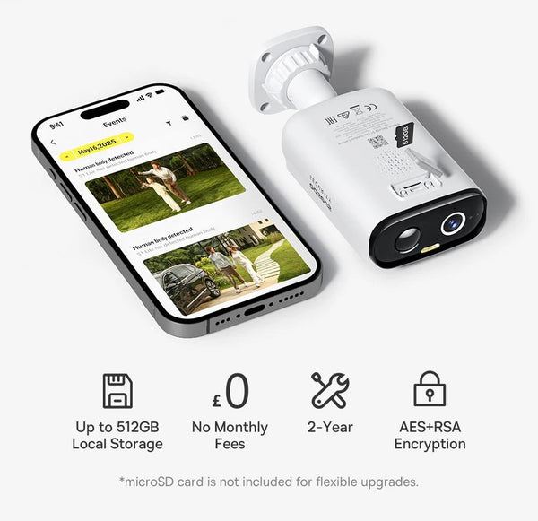 Baseus S1 Lite Solar Security Camera - 2K Wireless Outdoor With 135 Degree FOV - stepyours.com