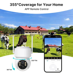 WiFi PTZ Solar Outdoor Camera 3MP 355 Pan 90 Tilt With iCsee App - stepyours.com