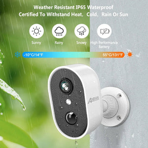 ANRAN C2 2K Battery Wireless Security Camera - 2.4G WiFi IP65 Weatherproof - stepyours.com