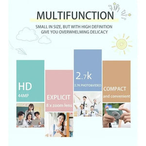 4K Digital Camera Travel Selfie Camera 36MP 1080p 2.4in Screen Optical Zoom - stepyours.com