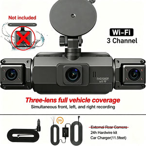 4 Channel WiFi Dash Cam for Cars Front and Rear Interior 360 DVR - stepyours.com