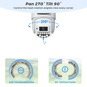 8MP 4K PTZ WiFi Camera - Dual Lens With Dual Screen AI Tracking Surveillance - stepyours.com