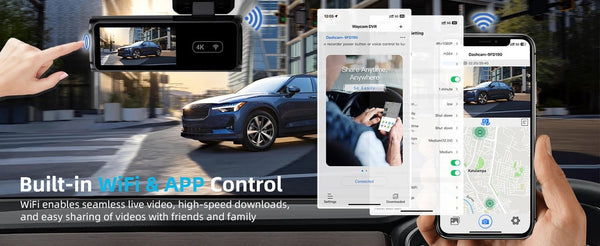 Ultra HD 4K Car Dash Cam With WIFI DVR Night Vision 24H Parking GPS - stepyours.com