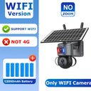 SHIWOJIA 4K 8MP Solar Camera With 4G SIM WiFi Color Night Vision PTZ Dual Lens - stepyours.com