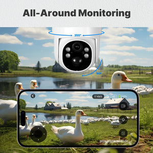 MOES Tuya Solar Powered 4G WiFi 4MP Security Camera With Color Night Vision - stepyours.com