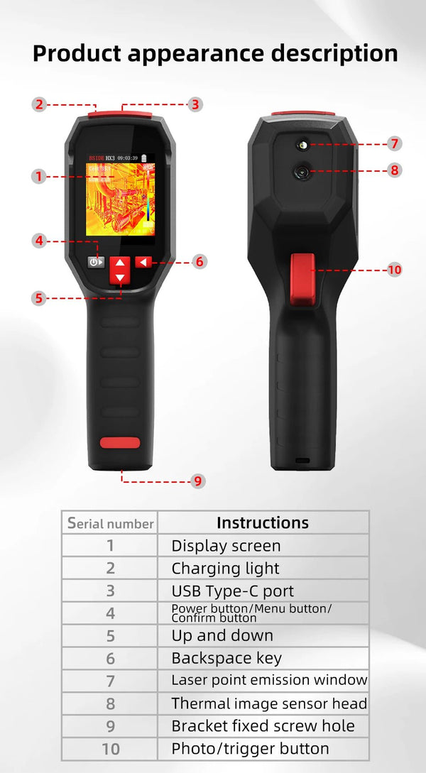BSIDE HX3 Handheld Thermal Imaging Camera - For PCB, Pipes And Fire Safety - stepyours.com