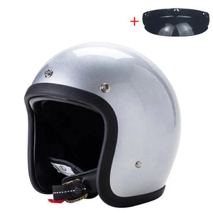 Vintage Open Face Motorcycle Helmet — product view 14