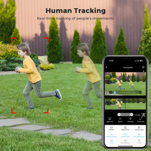 20MP Outdoors WiFi PTZ Security Camera - AI Human Detection and 10X Zoom Hooks