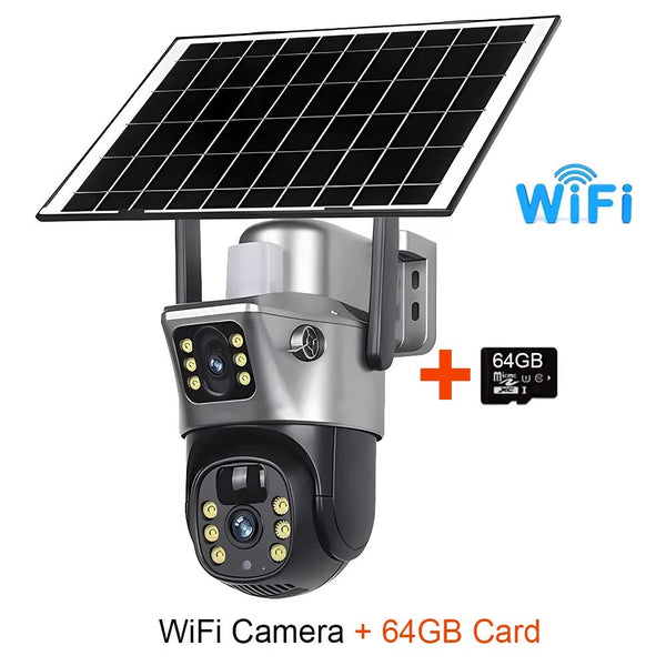V380 Pro Solar Camera - Dual Lenses 8MP 4K 4G WiFi Night Vision - stepyours.com
