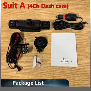 4 Channel Dashcam for Cars WiFi FHD 1080P Night Vision Loop Recording Kit - stepyours.com