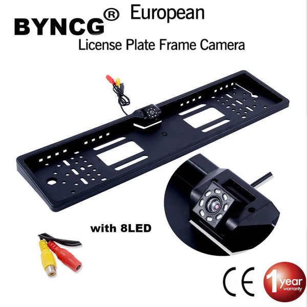 Car Rear View Camera EU License Plate Frame Waterproof Night Vision LED 4 8 - stepyours.com