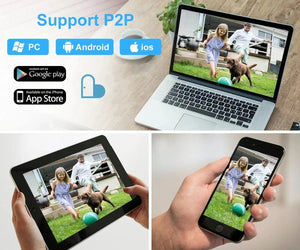 8MP WiFi Surveillance Camera PTZ IP Camera Color Night Vision AI Human Tracking - stepyours.com