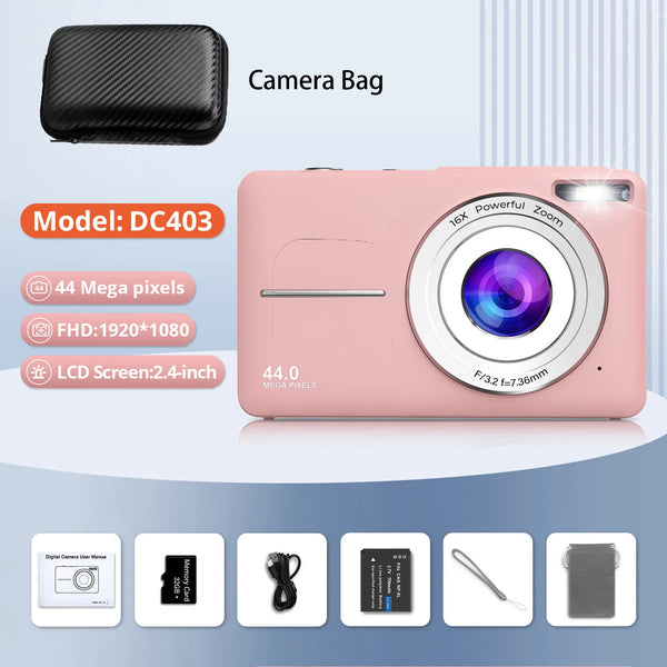2024 Digital Camera 2.4 Inch 1080P Rechargeable For Kids Beginner Gift - stepyours.com