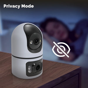Moes Tuya WiFi 4MP Dual Lens Indoor Cam With Night Vision Motion Two Way Audio - stepyours.com
