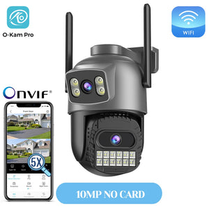 20MP Outdoors WiFi PTZ Security Camera - AI Human Detection and 10X Zoom Hooks