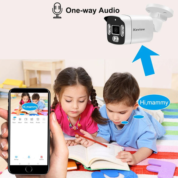 Keview PoE IP Camera - 8MP 4K Outdoor Security Bullet H265 IP66 Weatherproof - stepyours.com
