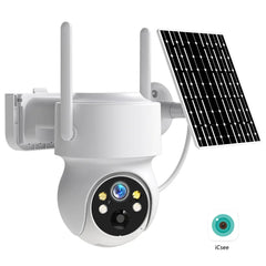 WiFi PTZ Solar Outdoor Camera 3MP 355 Pan 90 Tilt With iCsee App - stepyours.com