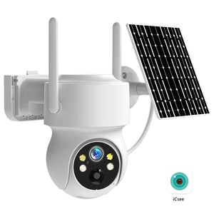WiFi PTZ Solar Outdoor Camera 3MP 355 Pan 90 Tilt With iCsee App - stepyours.com