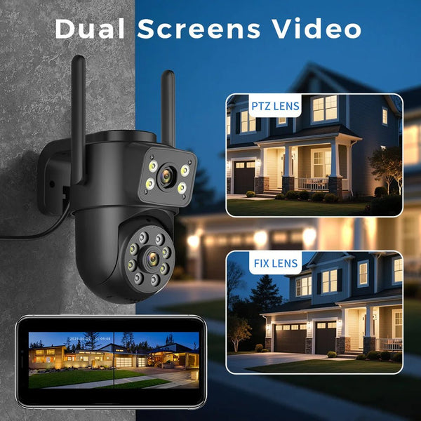 ANBIUX 8MP Dual Lens WiFi Camera - AI Human Detection Outdoor PTZ Security - stepyours.com