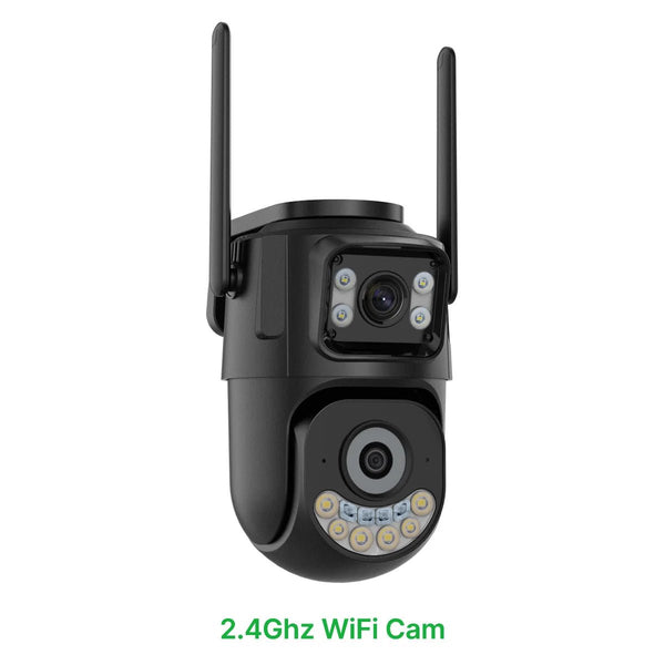 External WiFi PTZ Camera Dual Lens - Outdoor 2.4Ghz And 5Ghz WiFi Auto Tracking - stepyours.com