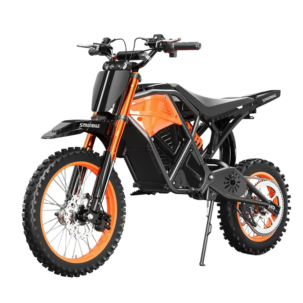 Spacewalk Electric Dirt Bike for Adults 3500W High Power Mid Drive Motor 48V 23Ah Battery 37.5MPH Fast Speed Off Road Electric Motorcycle Dual Hydraulic Suspension 14/12 Inch Tires Long Range UL Certified