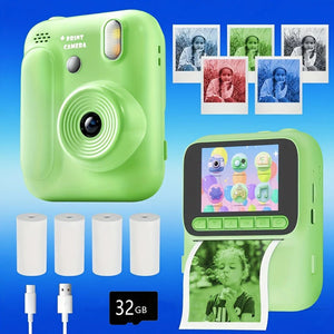 Kids Color Printing Instant Camera 32GB 1080P Digital Photo Video Gift - stepyours.com