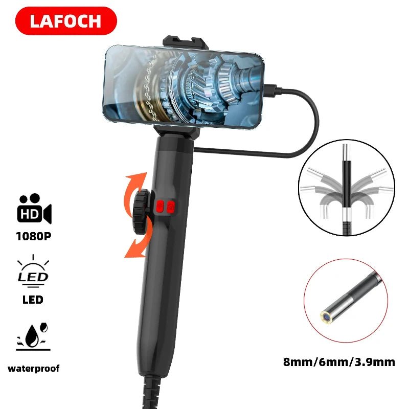 360 Degree Articulating Borescope Endoscope With Light For Android And iOS - stepyours.com