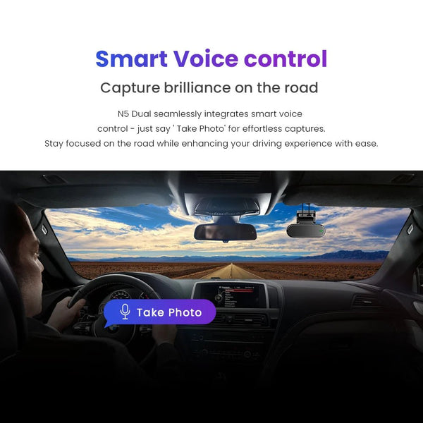 DDPAI N5 Dual Front and Rear Dash Cam 4K Ultra HD GPS ADAS Night Vision - stepyours.com