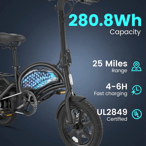 Dyu Folding Ebike Adult — product view 3