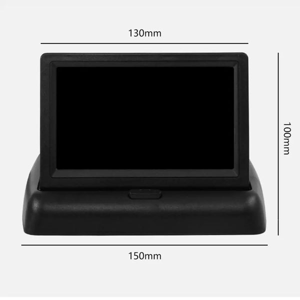 4.3 Inch TFT LCD Car Monitor With Rear View Camera And 8 LED Backup Lights - stepyours.com