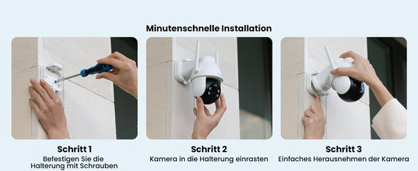 IeGeek 2K 3MP 360 PTZ Solar Outdoor Surveillance Camera With PIR Motion Sensor - stepyours.com