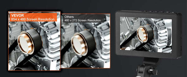 SucceBuy Articulate Borescope With Light - Two Way Articulation 5In Screen Hooks - stepyours.com