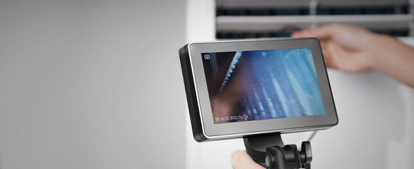 SucceBuy Articulating Borescope Camera With Light 5 Inch 1080P Display Hooks - stepyours.com