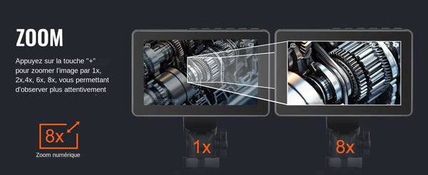 SucceBuy Articulating Borescope Camera With Light 5 Inch 1080P Display Hooks - stepyours.com