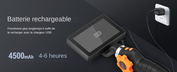 SucceBuy Articulating Borescope Camera With Light 5 Inch 1080P Display Hooks - stepyours.com