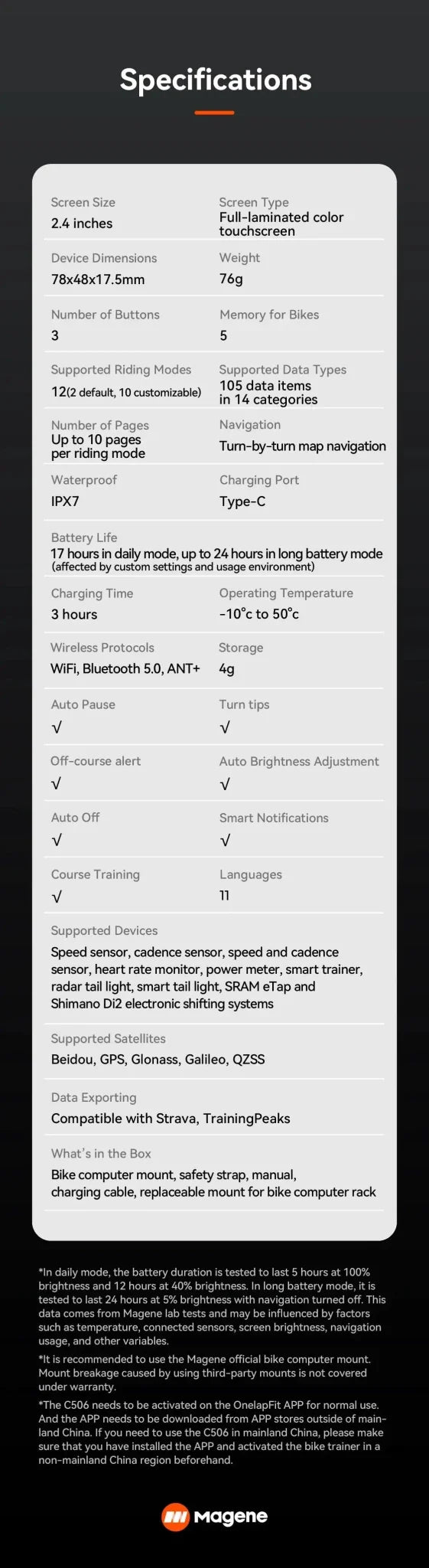 Magene GPS Bike Computer for Navigation — product view 22