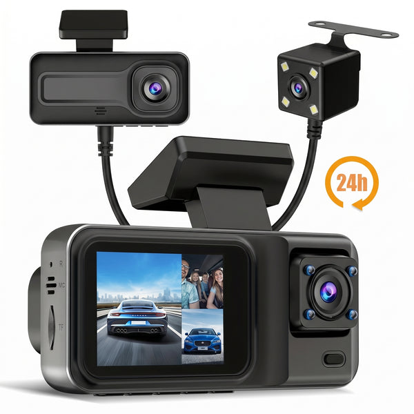 Smart 3 Channel Dash Cam for Cars 1080P Footage HD - stepyours.com