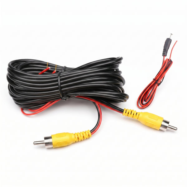 RCA Cable for Car Rear View Camera Shielding Clear - stepyours.com