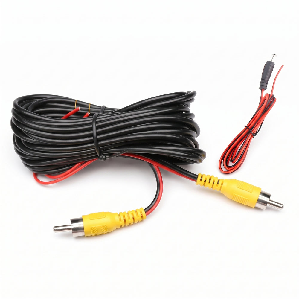 RCA Cable for Car Rear View Camera Shielding Clear - stepyours.com